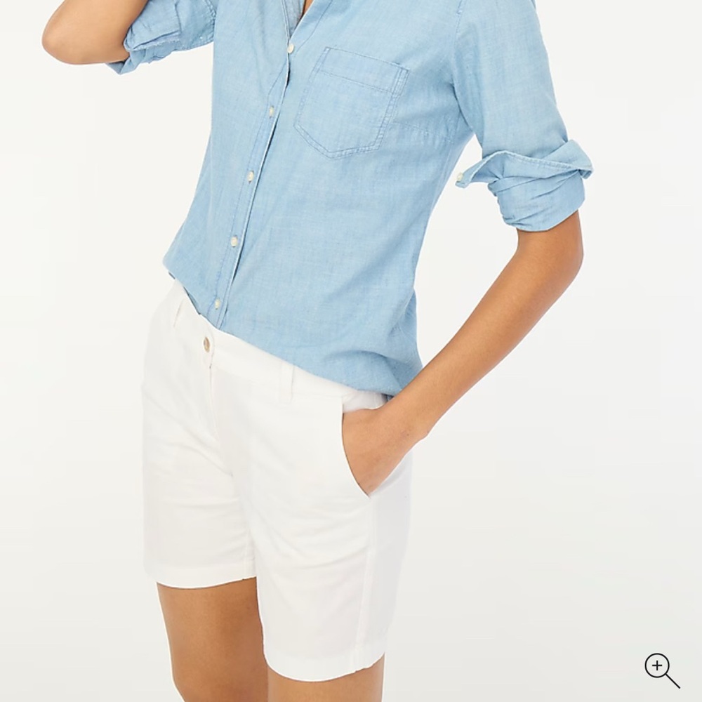 J. Crew White Chino Shorts, 7” inseam, size 14